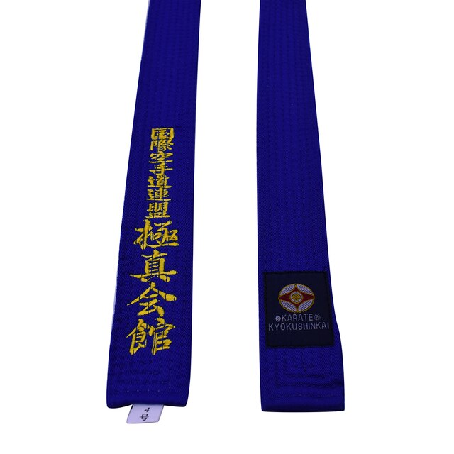 Professionele Kyokushin Kai Karate Riemen Iko Borduren Riemen Oranje Kleur Karate Riem 1 dan Brown Taekwondo Wkf Riemen: Blue / 280cm