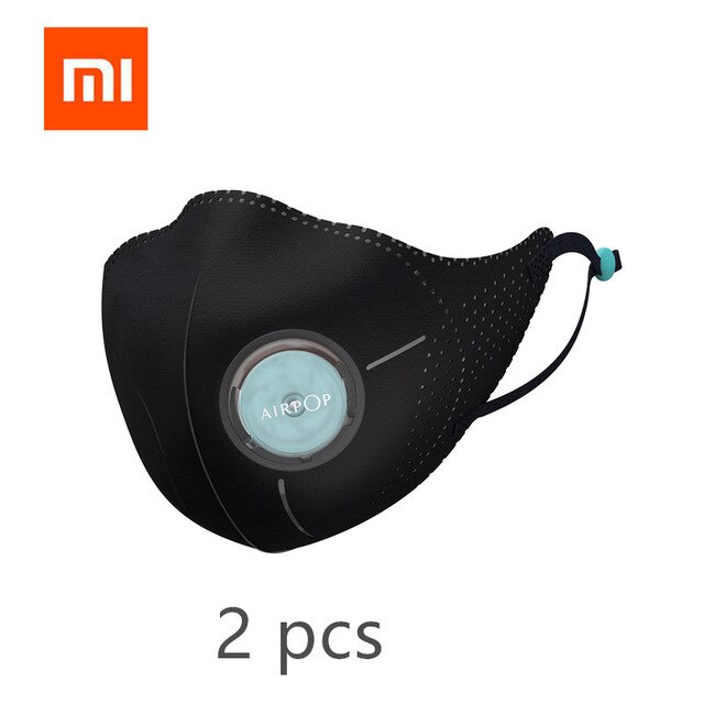 2 pçs/saco xiomi mijia airpop portátil usar pm2.5 anti-haze máscara de orelha ajustável pendurado confortável para xiaomi casa inteligente: 2pcs black