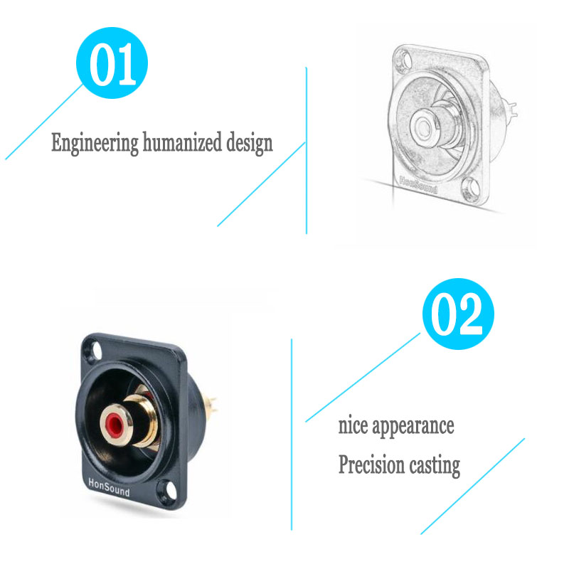 RCA Socket Jack Vrouwelijke D-type Montage Socket ... – Vicedeal