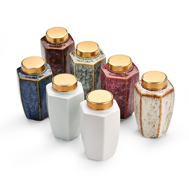 Ceramiczne mini puszki na herbatę, ceramiczne zestawy robić herbaty retro, puszki robić pakowania herbaty, prezenty, fabryka hurtownia puszki robić przechowywania