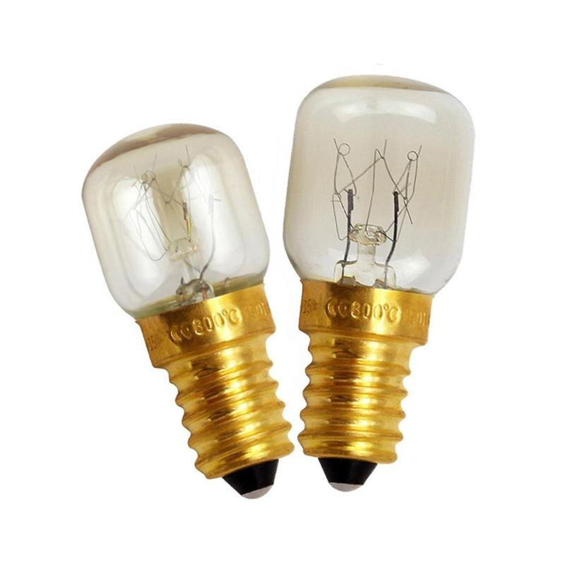 15W 25W High Temperature Microwave Oven Bulb E14 300 Lamp Bulbs Cooker Filament Tungsten Screw Degree Light Bulbs I2W0