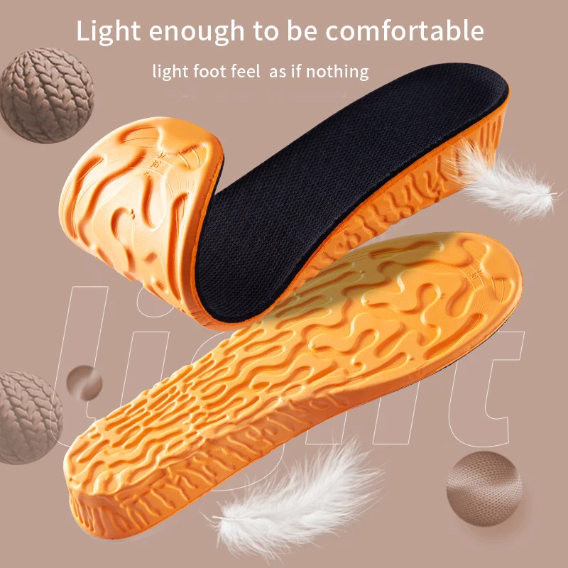 Orthopedic Height Increase Insoles for Women Men Invisiable 1.5-3.5cm Memory Foam Shoes Pad Breathable Feet Care Insole