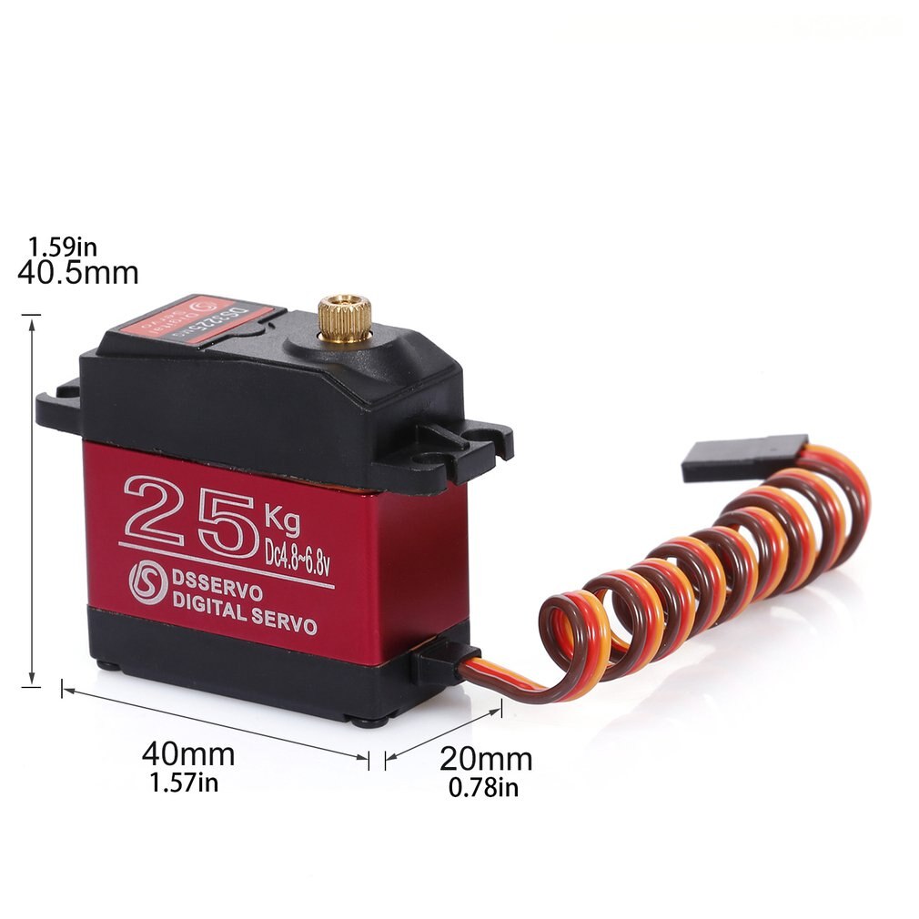 Ds3225Mg Waterproof Digital Servo 180 Degree Red Orange Brown Line Sequence Speed Control Brushed Esc Dual Mode