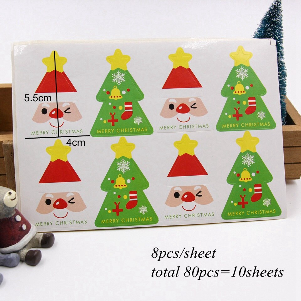 60 stuks bedanklabels stickers labels 4 stijlen feest/bruiloft bedankjes doos tas plakboek gasten inpakbenodigdheden: 80 stuks type f