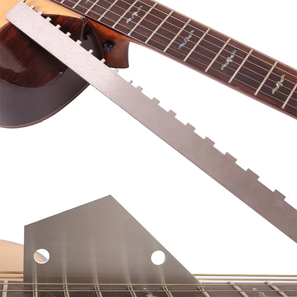Gitaar Bas Hals Notched Rechte Rand Nivellering Heerser + Fret Rocker Luthier Tool