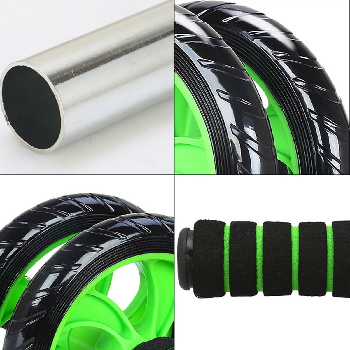 Sport Dual-Wheel Abdominal Roller Exercise Wheel Detachable Muscle Training Mute Fitness Roller