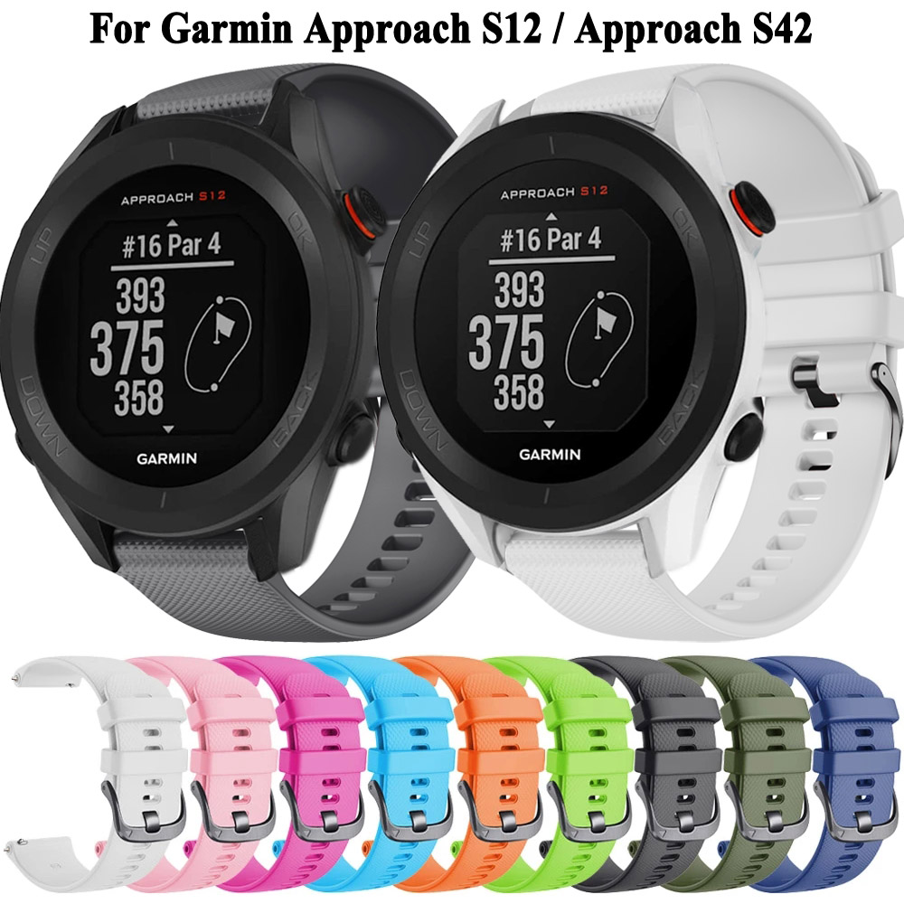 Correa de reloj de 20mm para Garmin Approach S12 / Approach S42, accesorios para reloj inteligente, pulsera de repuesto