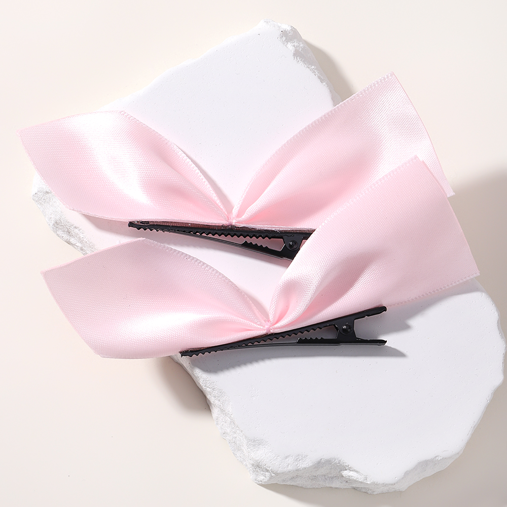 Pinza para el pelo pequeña con lazo rojo y negro para niña y mujer, pinza para el pelo con lazo de terciopelo de princesa, herramientas de peinado coreanas: Multicolor