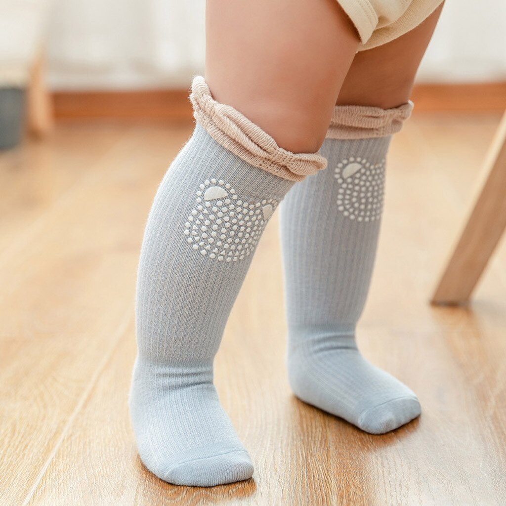 Lente Herfst Baby Sokken Jongens Meisjes Kids Knie Hoge Katoen Effen Pasgeboren Anti-Slip Pasgeboren Goedkope Stuff winter # P30