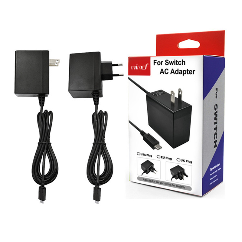 Caricabatterie adattatore ca spina ue e usa per nintendo interruttore NS consolle di gioco carica ricarica alimentatore USB tipo C.