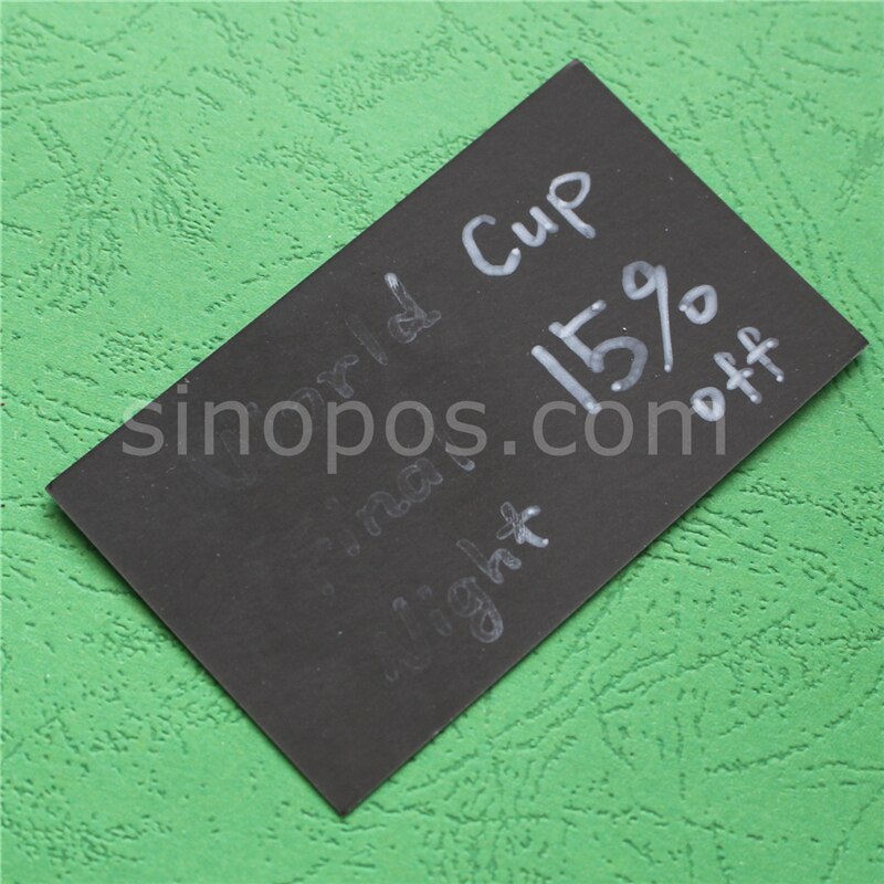 Etiquetas negras borrables de 9 cm, tienda de aperitivos de panadería, restaurante, cafetería, pastel, pan, comida, tarjeta de precio en blanco, etiquetas de papel pesado, billete de etiqueta