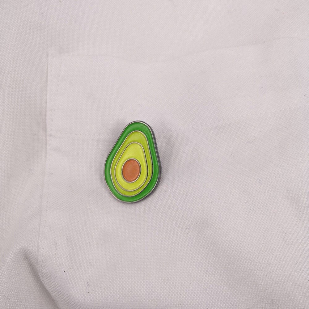 Avocado Emaille Pin Vegan Voedsel Broche Leuke Fruit Art Badge Hipster Vegetarische Sieraden