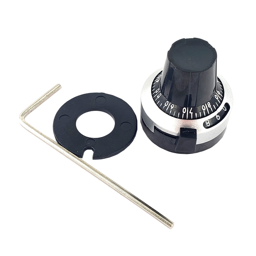 1 Sets 3590S-2 3590S Series Precision Multiturn Potentiometer 10 Ring Adjustable Resistor+ Turns Counting Dial 6.35mm Knob