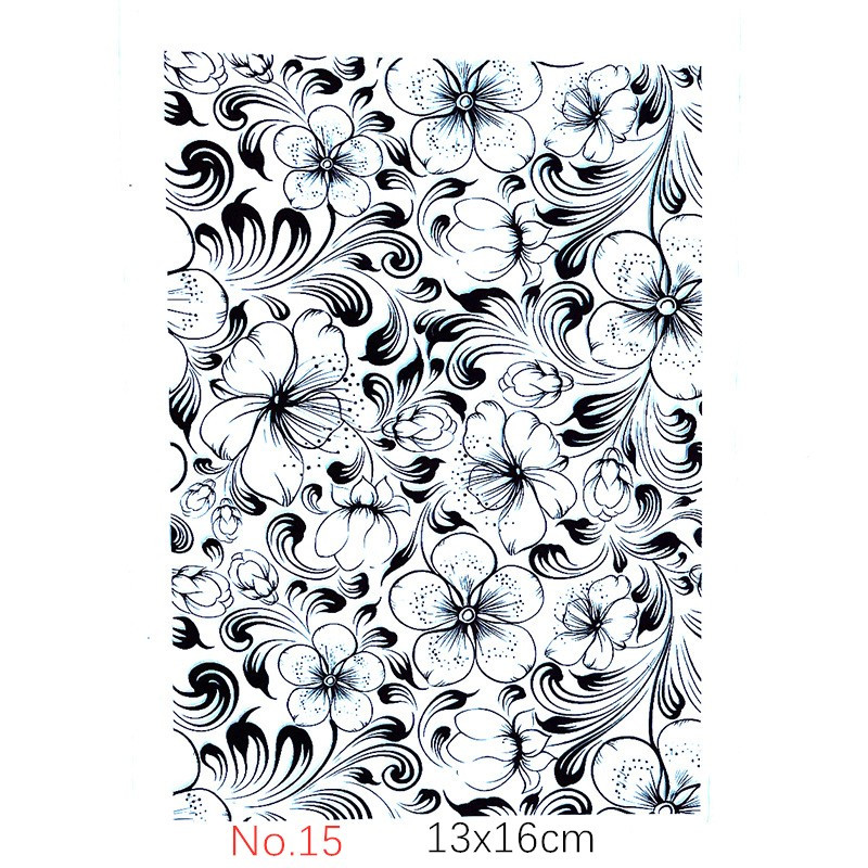 SNASAN libellule polymère argile Texture feuilles de timbres motif d'été bricolage individuelle gaufrage Art argile poterie outils approvisionnement: Black