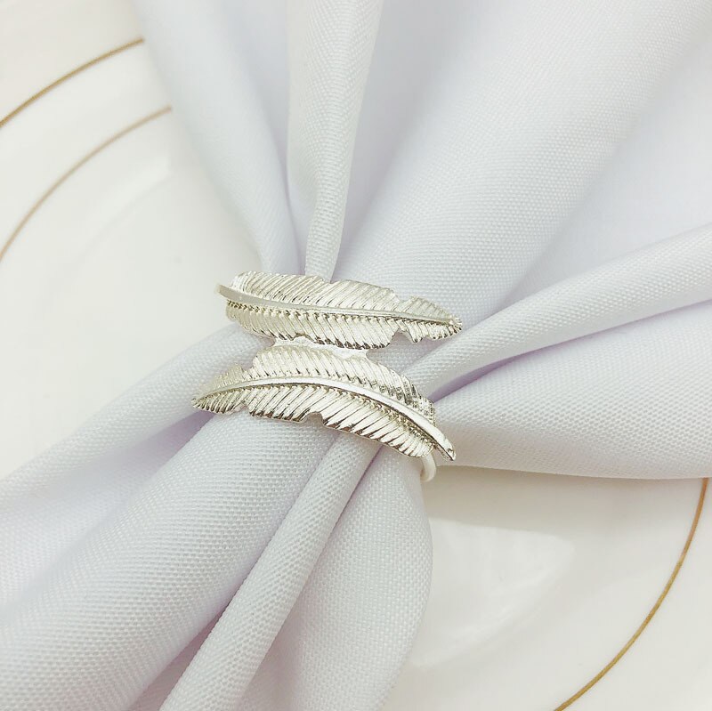 6/Stck Serviette Ring Gold und silber kreative stil besteck Serviette schnalle Hotel liefert geschirr: Gold