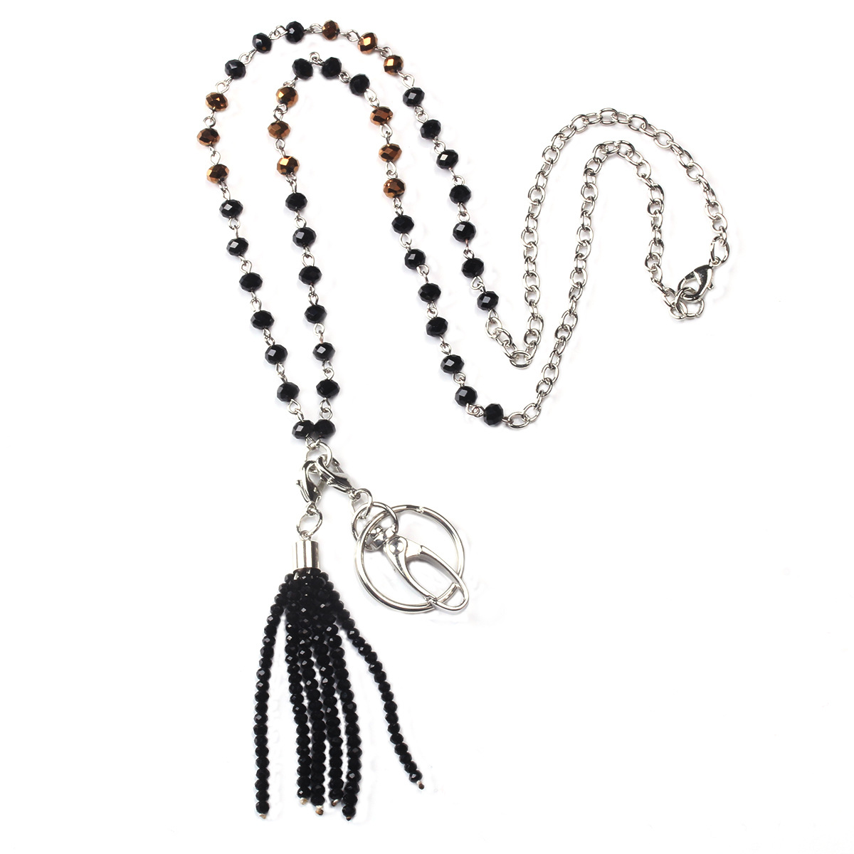 Beads Lanyards Badge Lanyards with ID Holder Keychain Holder Necklace Lanyards for Women Girl