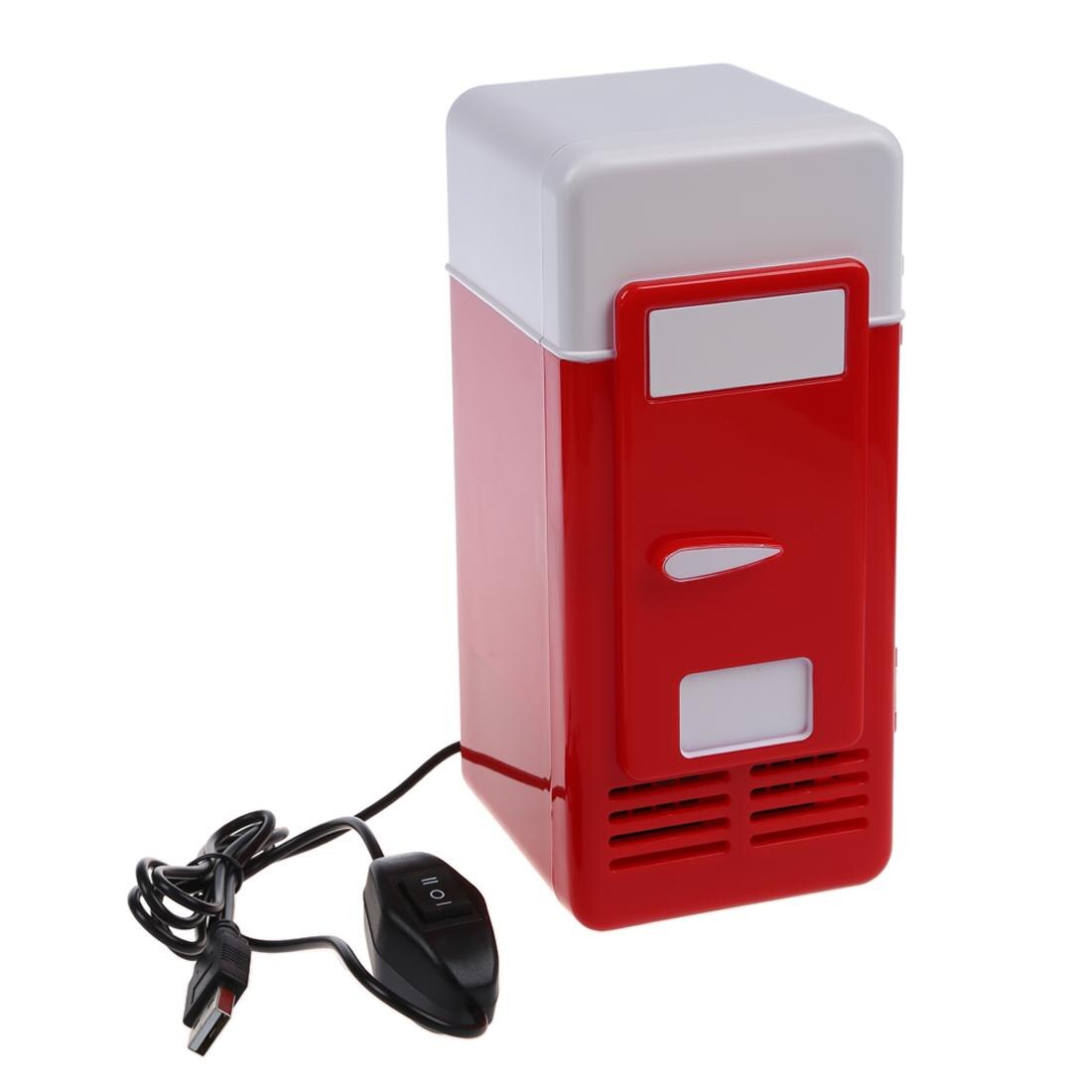 Bureau-minikoelkast, usb-gadget, drankblikjeskoeler, warmer, koelkast met intern led-lampje, minikoelkast voor gebruik in de auto