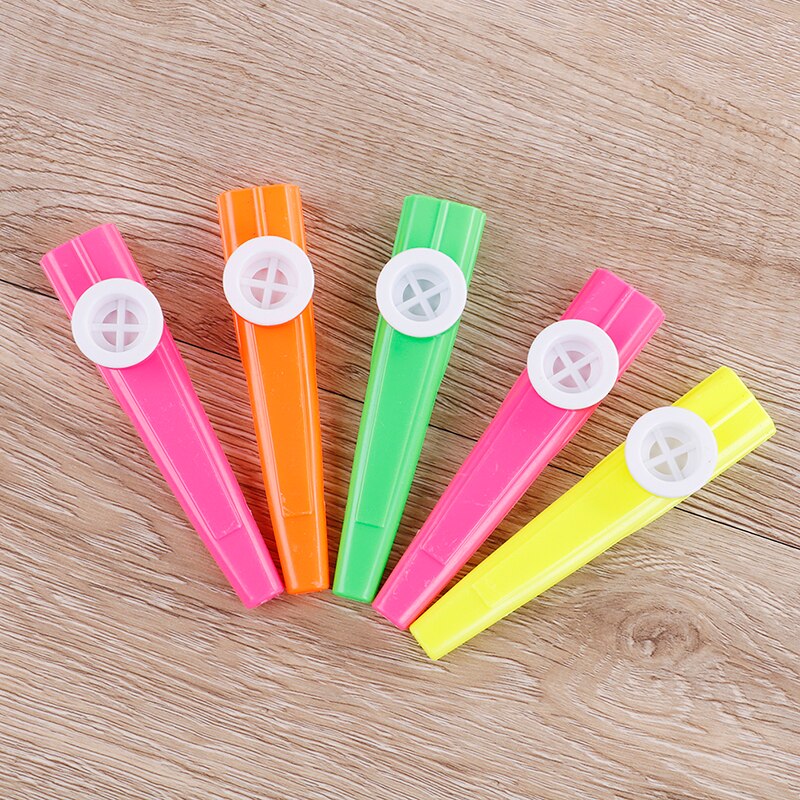 5 unids/lote plástico armónica boca flauta chico s niños chico instrumento Musical 11cm Color al azar