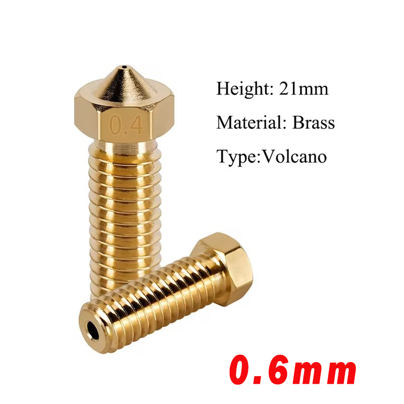 Buse volcanique E3D en acier dur, laiton plaqué PTFE, impression 3D pour artillerie Vyper Sidewinder X1 et X2 Genius Pro Hotend: 2.2mm / Bleu