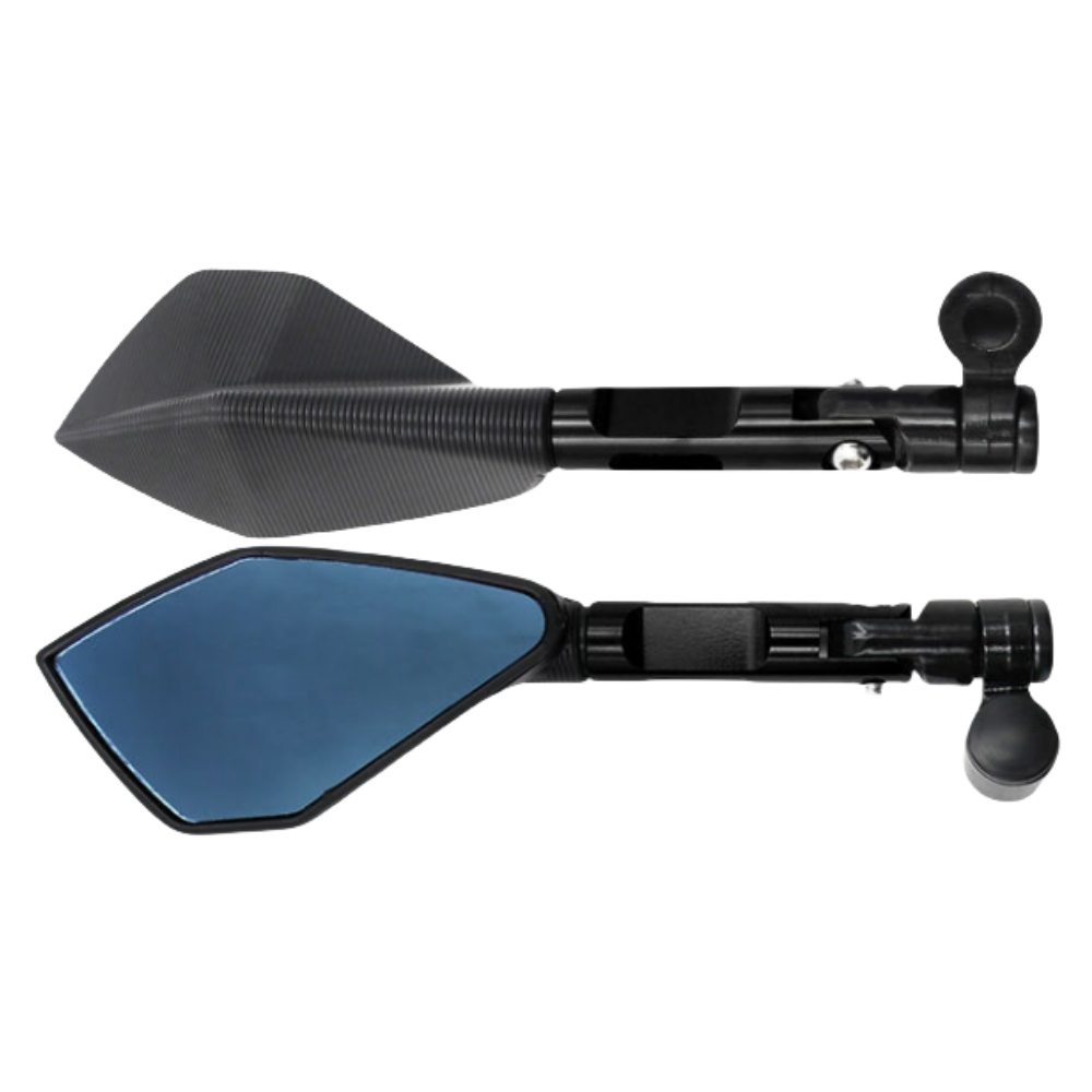 Espelho retrovisor cnc modificado para motocicleta, espelho retrovisor para carro de rua, scooter, acessórios universais: Dourado