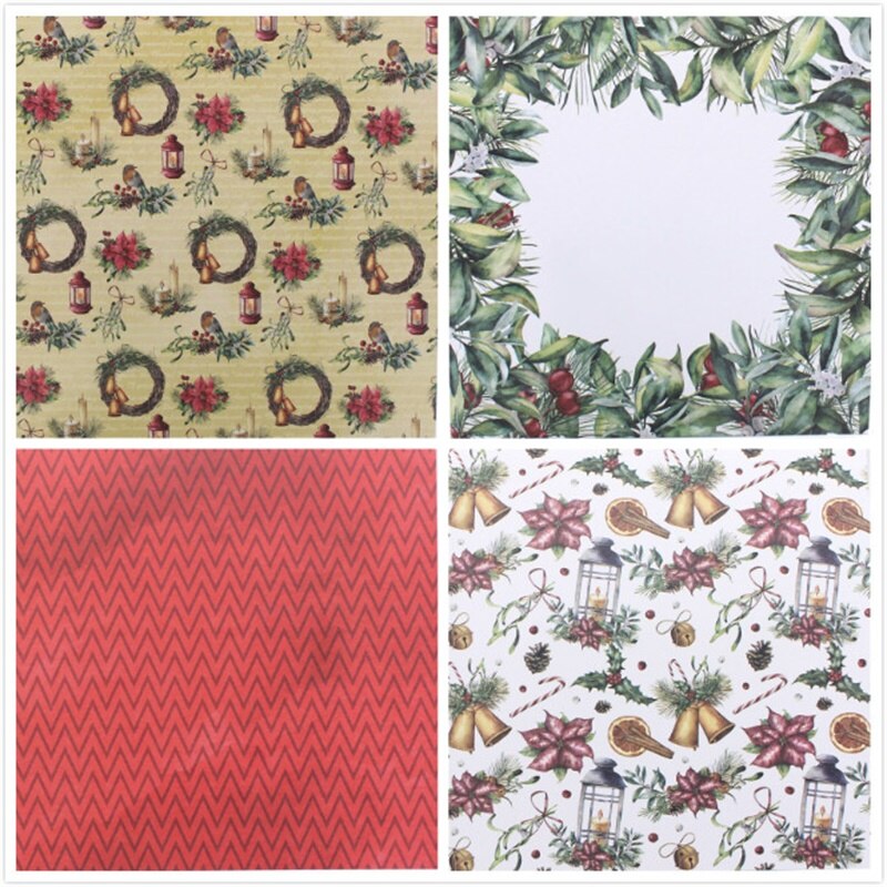 KSCRAFT 12pc Christmas party Scrapbooking Pads Paper Origami Art Background Paper Card Making DIY Scrapbook Paper Craft