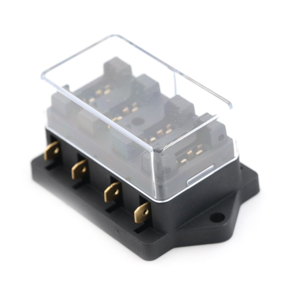 4 Way Circuit Standaard Ato Blade Fuse Box Dc 12V/24V Auto Zekering Blok Houder Gevarieerde Manier vlakke Plaat Zekeringkast Auto Zekering Accessoire