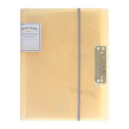 Suministros de oficina fuerte Clip A3 doblar papel de prueba organizador de documentos transparente Multi-Insertar carpeta de archivos libro de colección de dibujo: Amarillo claro