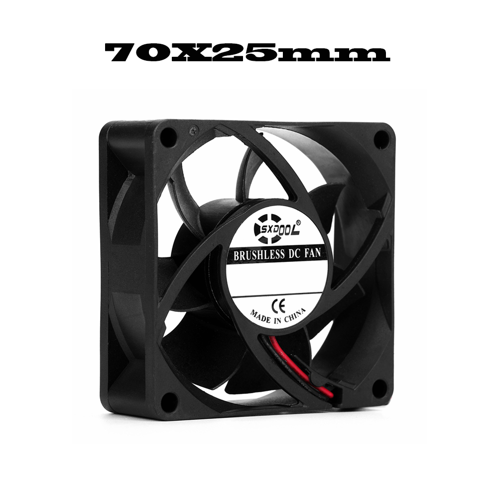 40mm 50mm 60mm 70mm 80mm 92mm 120mm DC 5V 12V 24V caja de Motor sin escobillas de refrigeración Axial ventilador silencioso rodamiento de manga de 2 pines: 3MM / Gris oscuro