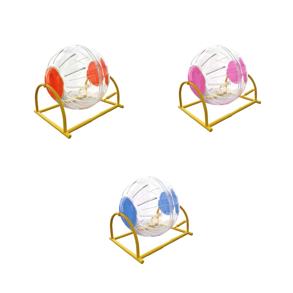 Bola de juguete especial para hámster, Bola de ejercicio con soporte transparente, bola para hámster ligera para animales pequeños