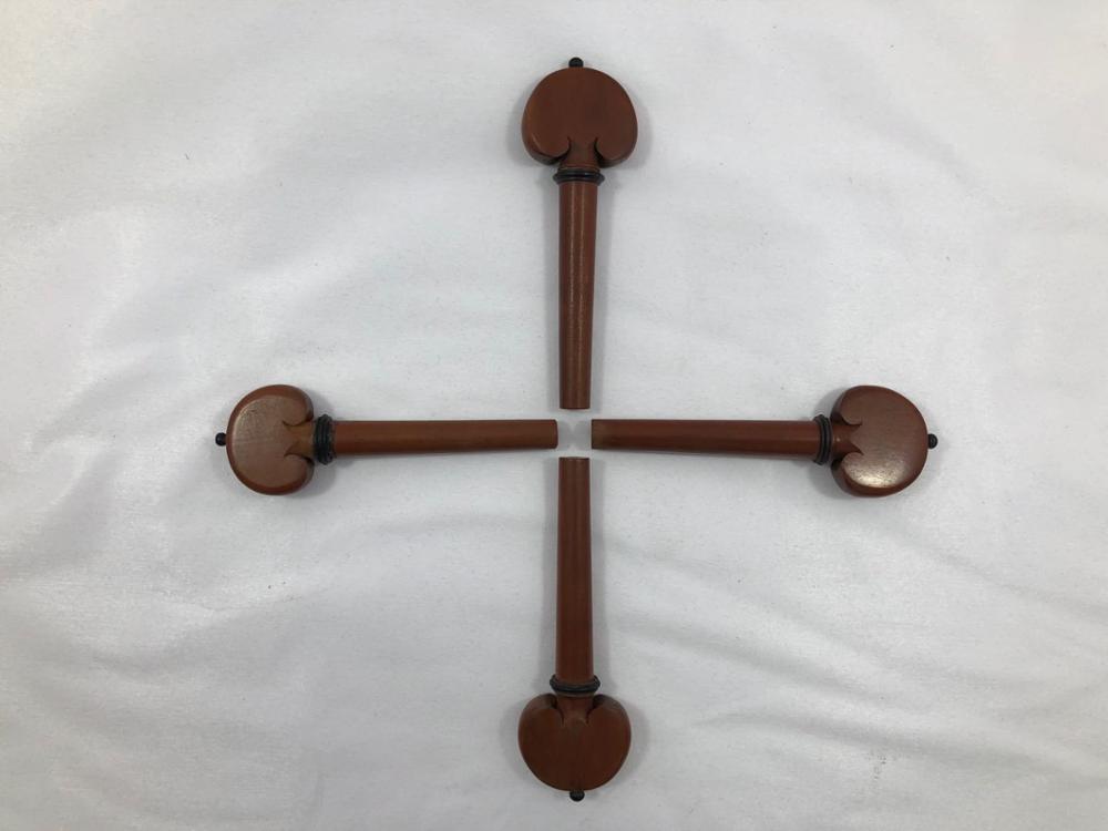 Juego de clavija de afinación para violín, mango del eje, chelo de ébano 4/4, 4 Uds., instrumentos musicales de repuesto de madera, accesorios para Violonchelo