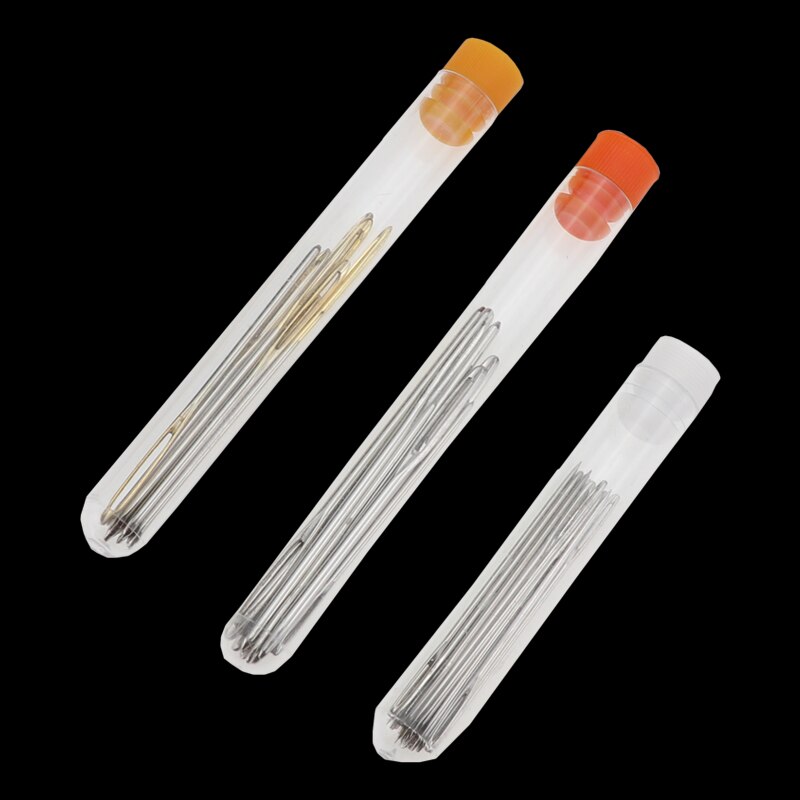 Transparent Needle Bottled Big Eye Blunt Hand Sewing Needle Set DIY Embroidery Wool Sweater Needle