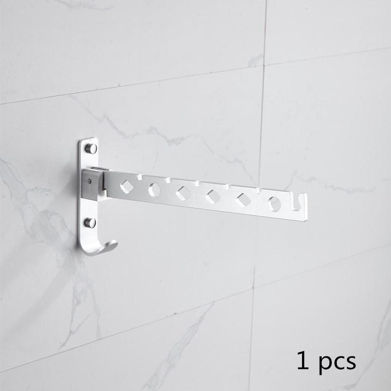 Bathroom Folding Home Laundry Adjustable Drying Rack Retractable Balcony Tool Punch Free Multifunction Clothes Hanger Indoor: B 1pcs