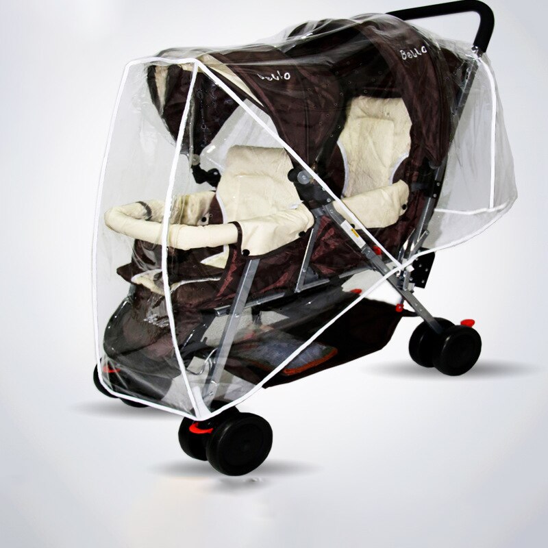 Universal- Zwilling kinderwagen regen abdeckung schützt gegen Wind und kälte Ich bin Winter: B