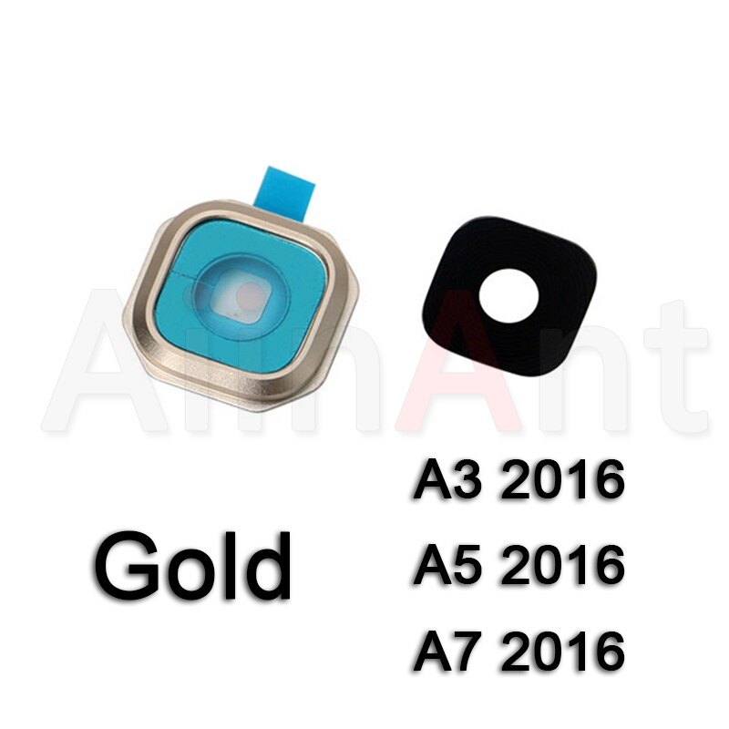 Aiinant Original Zurück Hinten Kamera Glas Objektiv Ring Abdeckung Für Samsung Galaxy A3 A5 A7 A310 A510 A710 mit Aufkleber: A310 Gold