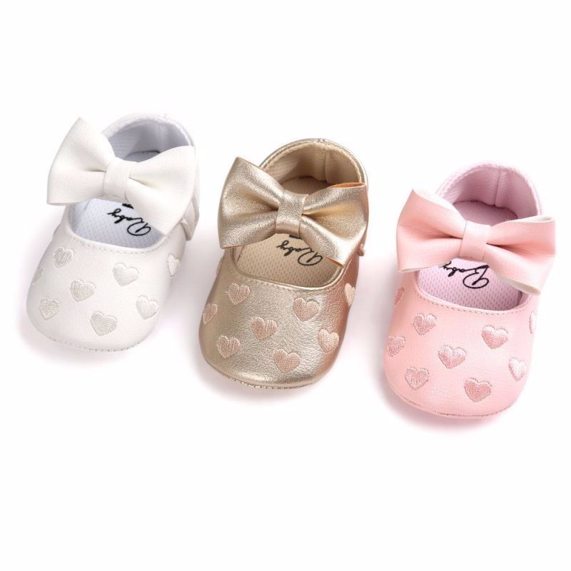 Casual Baby Shoes Baby Girl Crib Shoes Infant Bowknot Soft Sole Prewalker Boys Sneakers Walking Shoes