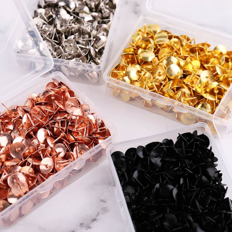 400pcs Metal Thumbtack Drawing Pins Pushpin Cork Board Photo Wall Map Markers