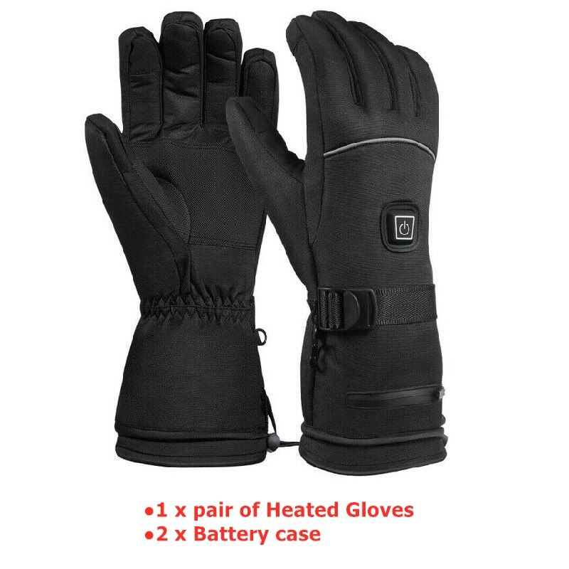 Winter Elektrische Verwarmde Handschoenen Waterdicht Winddicht Touch Screen Motorfiets Skiën Handschoenen Usb Powered Verwarmde Handschoenen Voor Mannen Vrouwen: A no battery