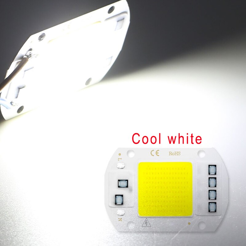 Cob led-lyschip  ac110v 220v 10w 20w 30w 50w led-lamperchip til havebelysning fokus spotlight projektørlamper cob perle-led: 110v / Naturlig hvid / 16w