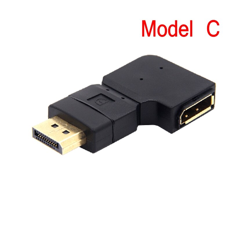 UP down Displayport adapter Right angled DP adapter 4k/60Hz 2K/144Hz pass through 90 degree Angle Displayport 1.2 converter: Model C