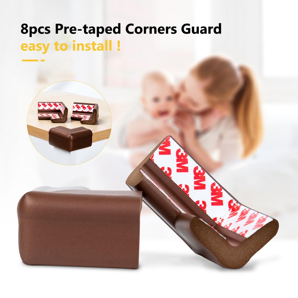 Orzbow proteção de canto para crianças, proteção de canto 5m para bebês proteção para casa protetor de borda amortecedor para móveis infantis