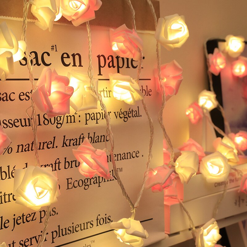 3M Rose Licht Decoratie Led Rose Voor Bruiloft Meisje Hart Kamer Valentijnsdag Tuin Nachtlampje Vuurvlieg Lights decor