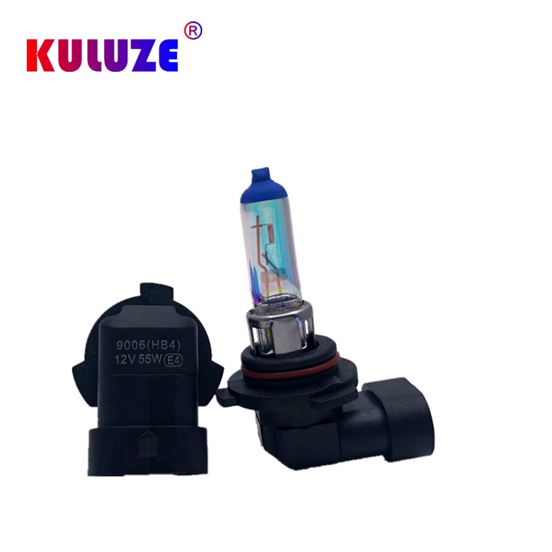 2 Pcs HB4 9006 12V55W Rainbow Blue Plasma P22d Car Quartz Halogen Bulb Fog Lamp Automobile Headlamp