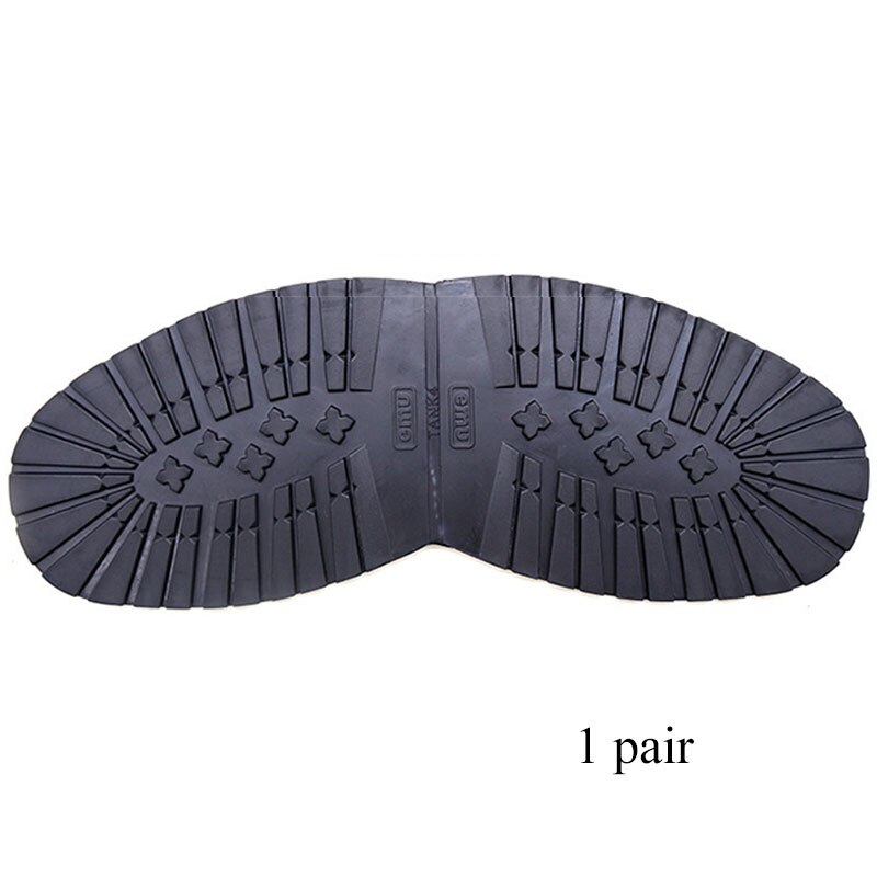 Épaissir les semelles de chaussures en caoutchouc chaussures d'affaires semelle à talon antidérapant réparation bricolage patin à chaussures: Black / front