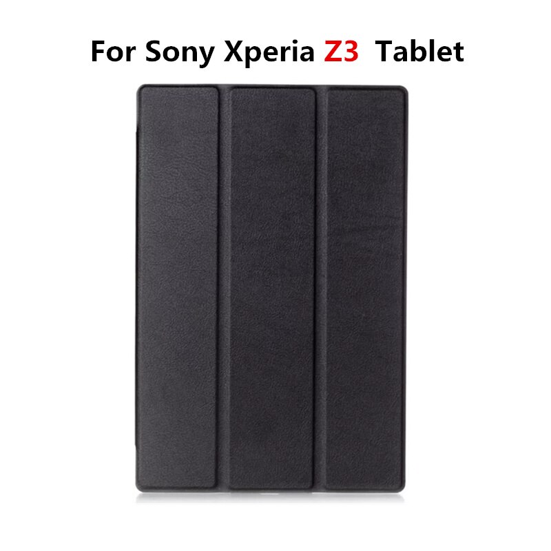 Teline flip folio nahkainen suojakuori sony xperia  z3 tablettikotelolle sony xperia  z3 z2 z4 tablettikotelolle: Musta  z3