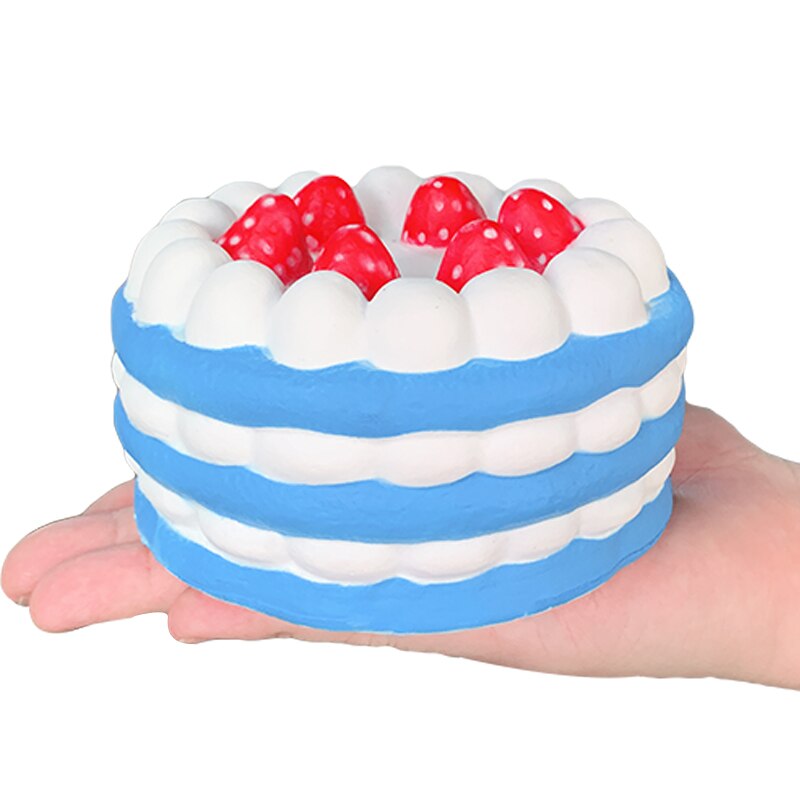 Jumbo Strawberry Cake Squishy Simulation PU Bread Slow Rising Soft Squeeze Toy Sweet Scented for Children Birthday Fun