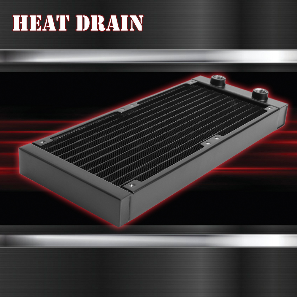 120mm/240mm/360mm PC Cooler Water Cooling 12 Tubes Aluminum Radiator CPU Heat Sink Exchanger for computer water cooling