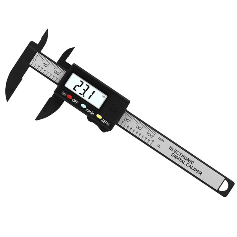 0-100mm/0,1mm Elektronische Digital Sattel Kohlenstoff Fiber Verbundstoffe mm & Zoll Messschieber Sauerei Werkzeuge digitale Herrscher spiegel