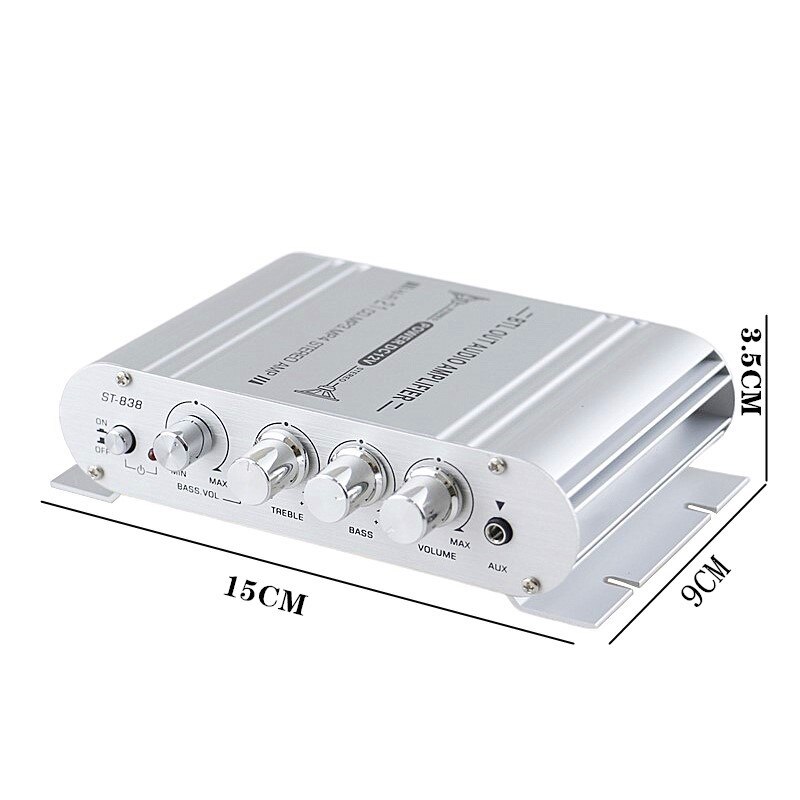 12V3A 400W 3 Channel Power Amplifier Hi-Fi Stereo Speakers Amplifier Audio Sound Home Theater Amplifier Super Bass Support