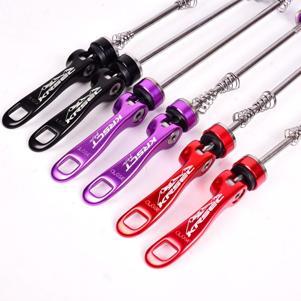 Sykkel sykkel tønne aksel hjulnav quick release qr front bakaksel spyd 115g rød svart titanium legering sykkel spyd