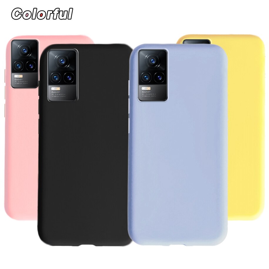 Voor Vivo V21 V21e Case Vloeibare Siliconen Zachte Tpu Capa Slanke Telefoon Back Cover Voor Vivo V21 5G v2050 VivoV21e V2061 Funda 6.44&quot;